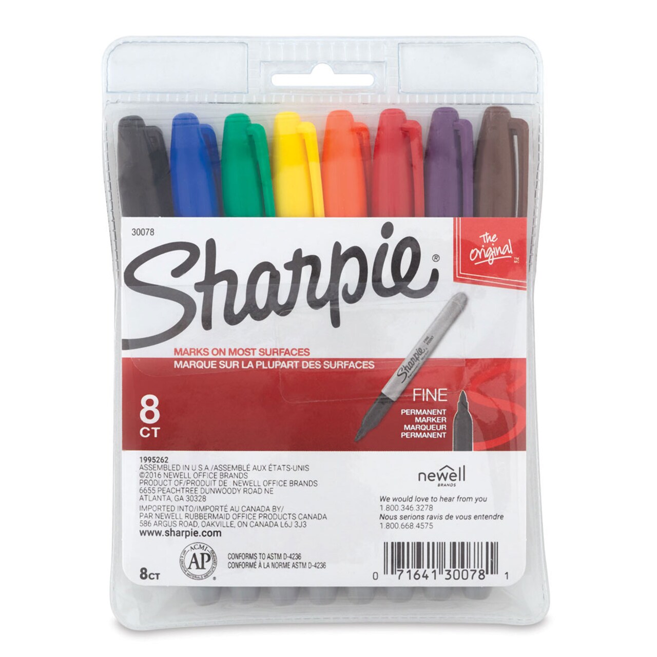 Sharpie Fine Point Permanent Markers - Assorted Colors, Set of 8